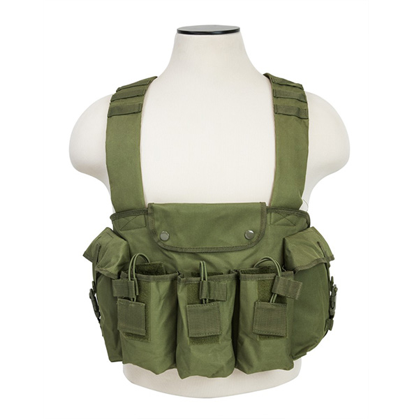 VISM Green Tactical Chest Rig Mag Carrier For AK47 MAK90 - Click Image to Close