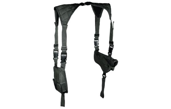 UTG Black Tactical Shoulder Holster w/ Mag Pouches - Click Image to Close
