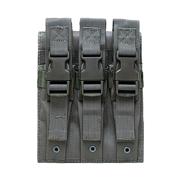 VISM 3 Pocket Grey MOLLE Pouch for Extended Length Pistol Mags