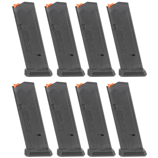 8 Pack MAGPUL PMAG GL9 9mm 15rd Magazines for GLOCK G19 Pistols - Click Image to Close