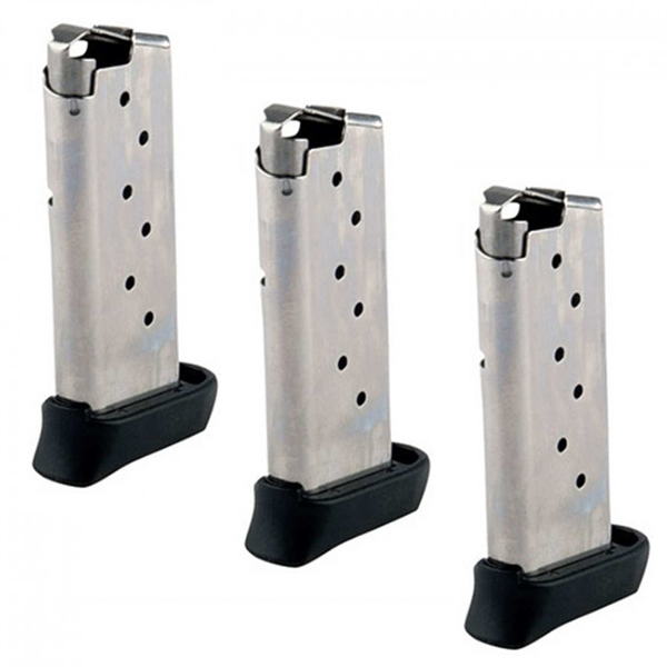 3 Pack SIG SAUER Factory P938 Stainless Steel 9mm 7rd Magazines