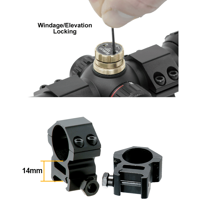 UTG 27x32 1 Handgun Scope Long Eye Relief PDC Reticle UTG 27x32 1